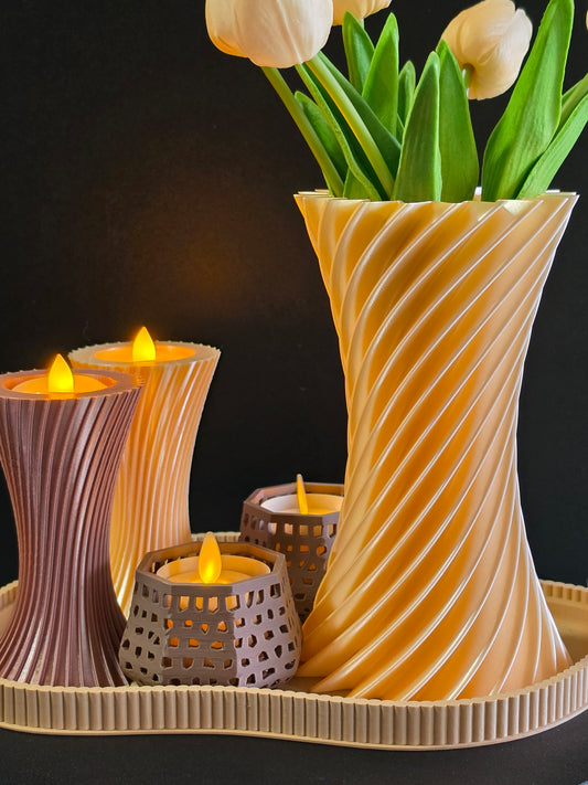 Sculptural Accent Tray — Modern Decorative Display Tray