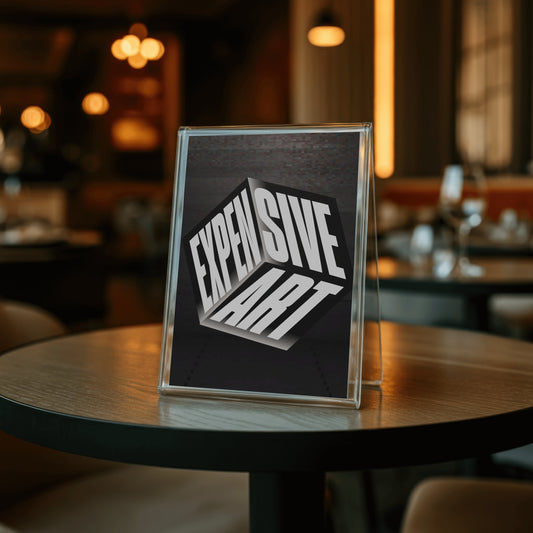 Framed Greetings Expensive Art - Bold Statement Poster Wall Art (Black Edition)