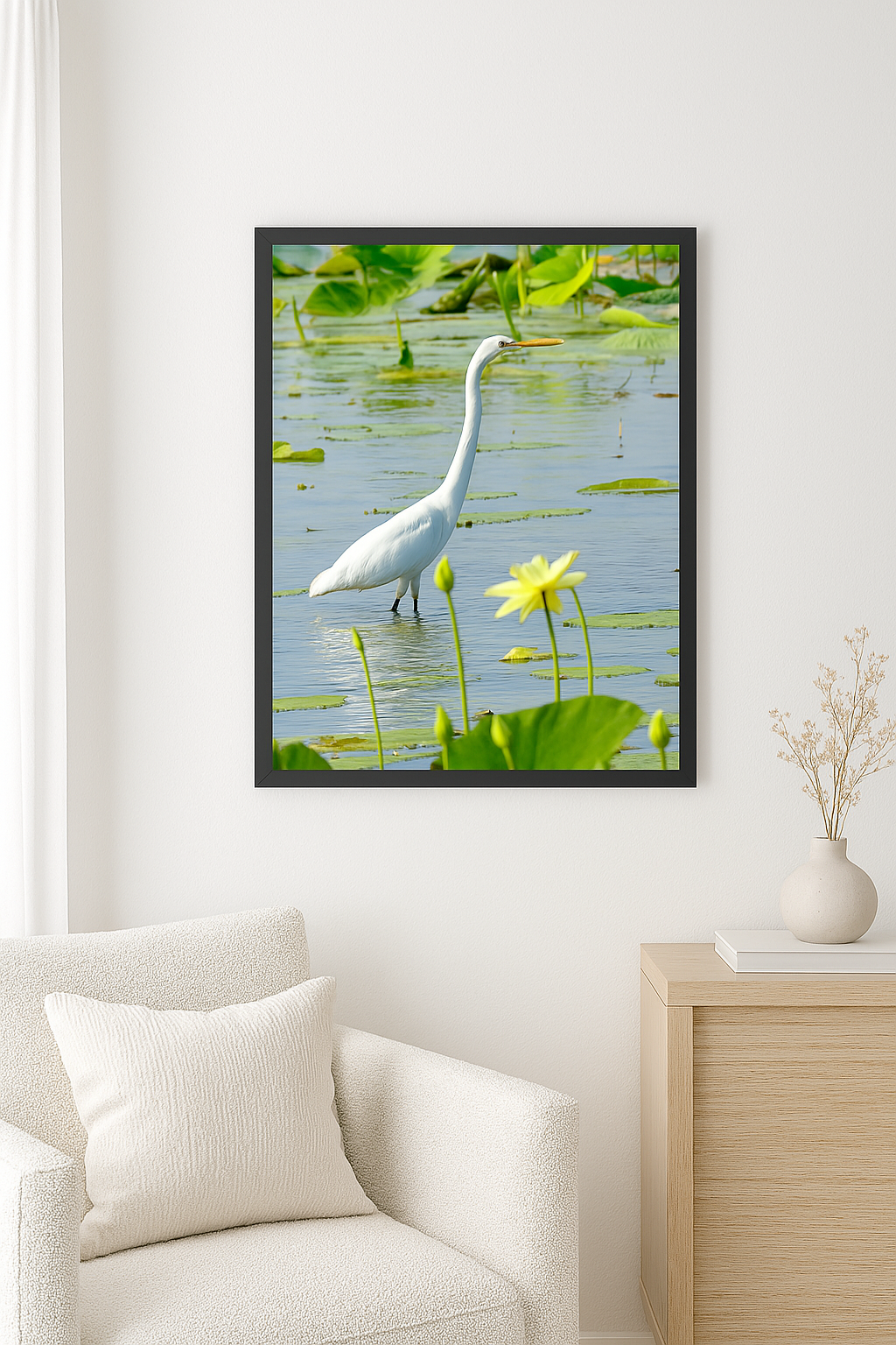 Grace in the Garden – Great White Egret