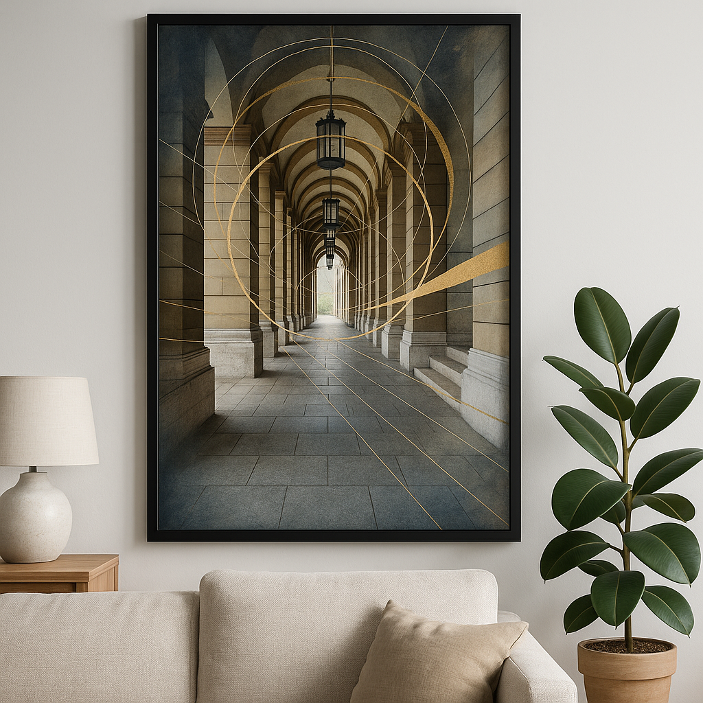 Symmetry of Thought – Mixed Media Architecture Art Print