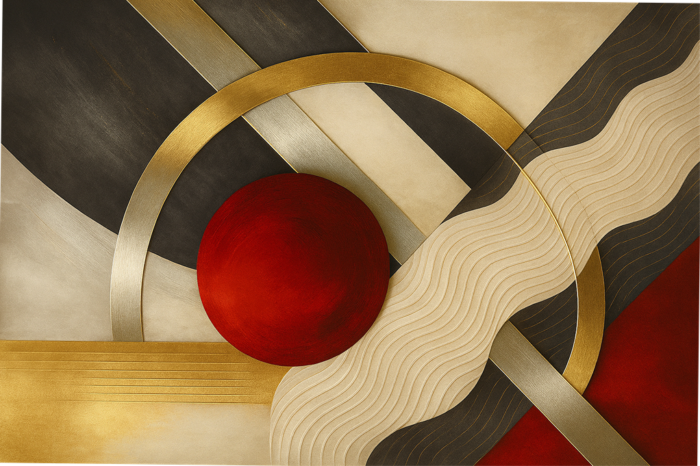 Symphony in Gold – Abstract Harmony Wall Art