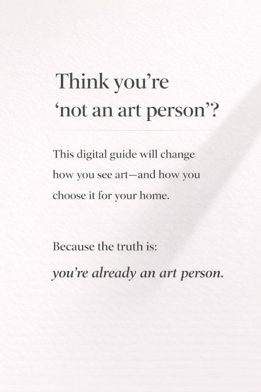 Text on a white background promoting a digital guide about art appreciation.