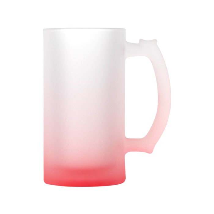 Custom Frosted Glass Beer Mugs Personalized 16oz