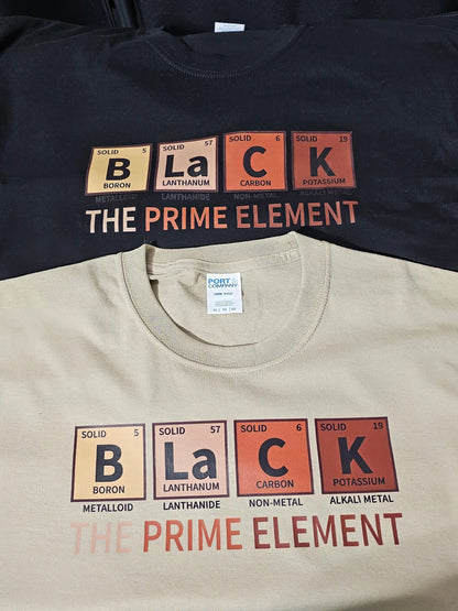 Black The Prime Element T-Shirt - Framed Greetings