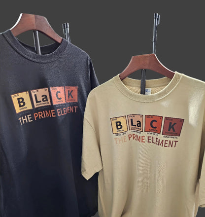 Black The Prime Element T-Shirt - Framed Greetings