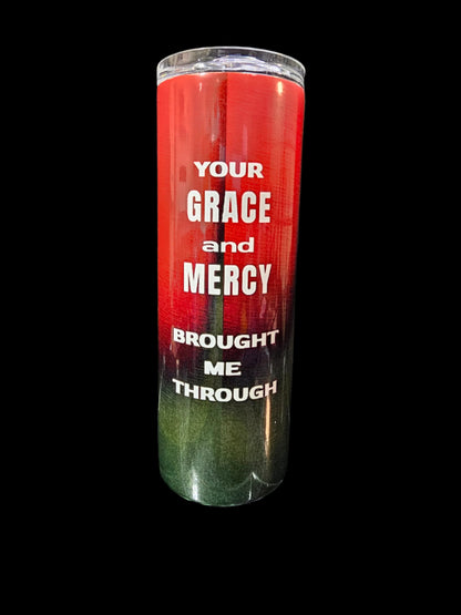 Framed Greetings Skinny Tumblers - The Church Edition Grace-Mercy