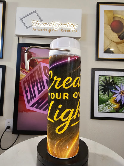 Lantern Tumbler – 20 oz Insulated Bottle with Light-Up Lid