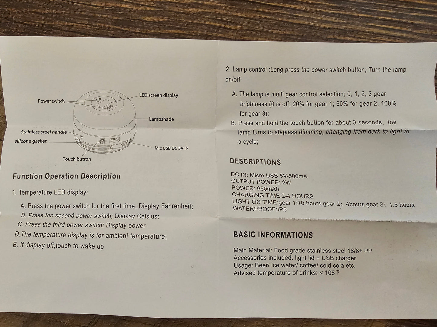 Lantern Tumbler – 20 oz Insulated Bottle with Light-Up Lid