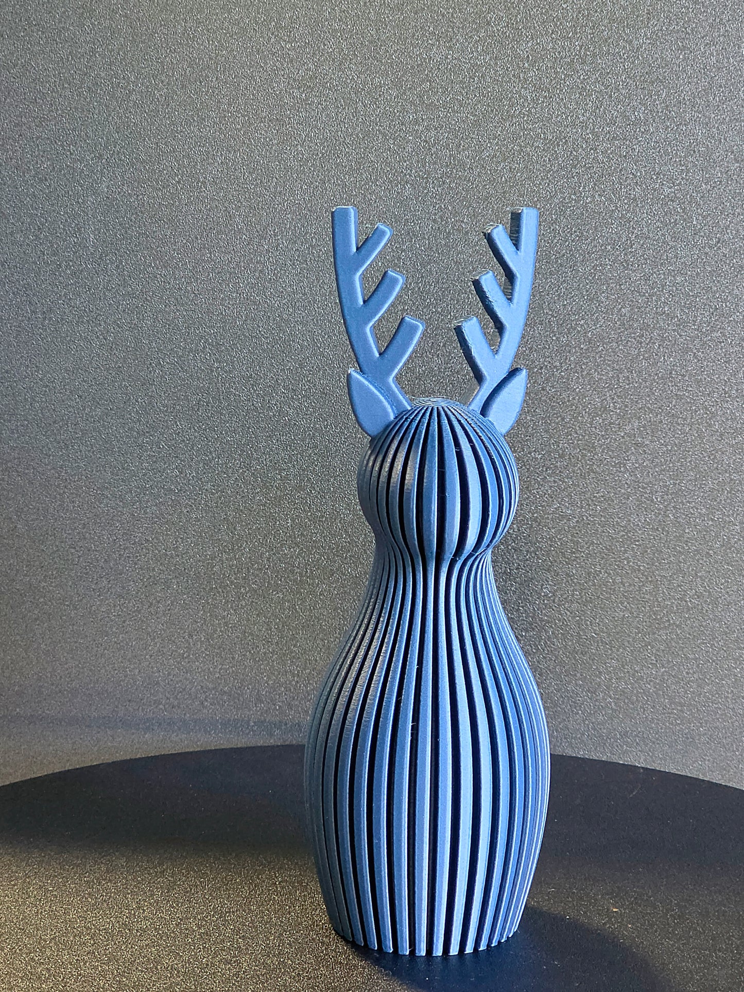 Japandi Ribbed Reindeer — 7" Holiday Decorative Accent
