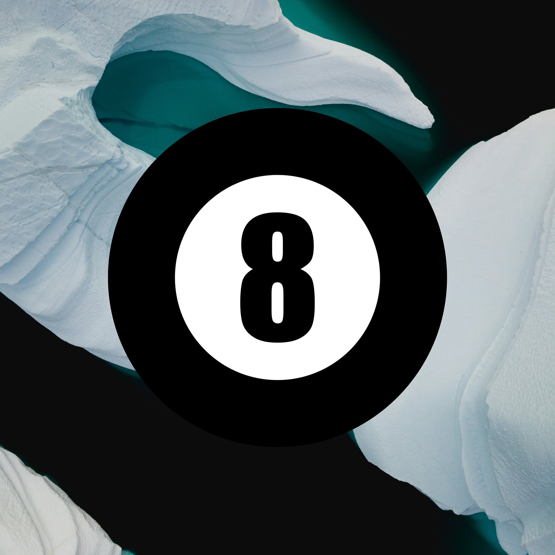 Eight Ball on Ice Framed Greetings