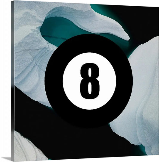 Eight Ball on Ice Framed Greetings