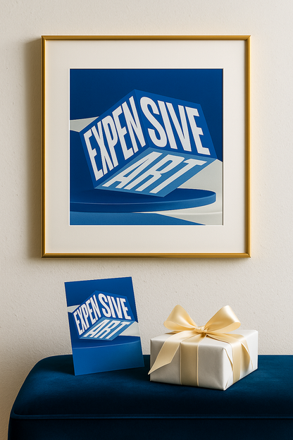 Expensive Art - Bold Statement Art Royal & White Edition