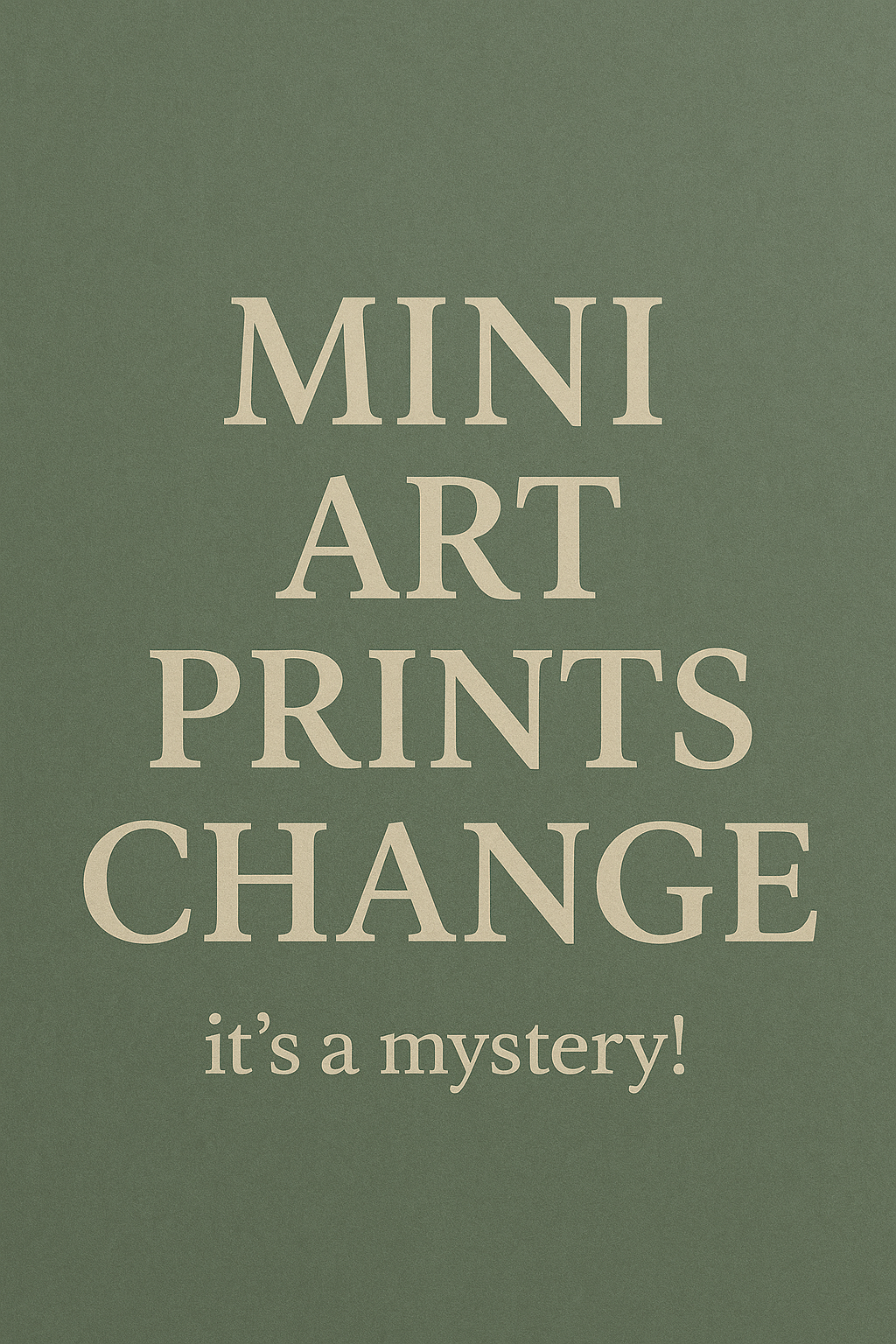 Mini Art Print - Mystery