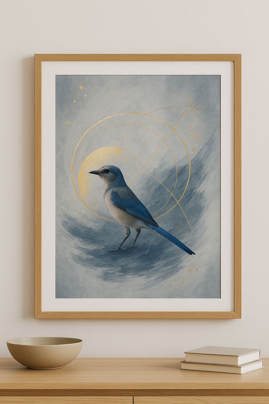 Echoes in Blue – Mixed Media Wall Art Print