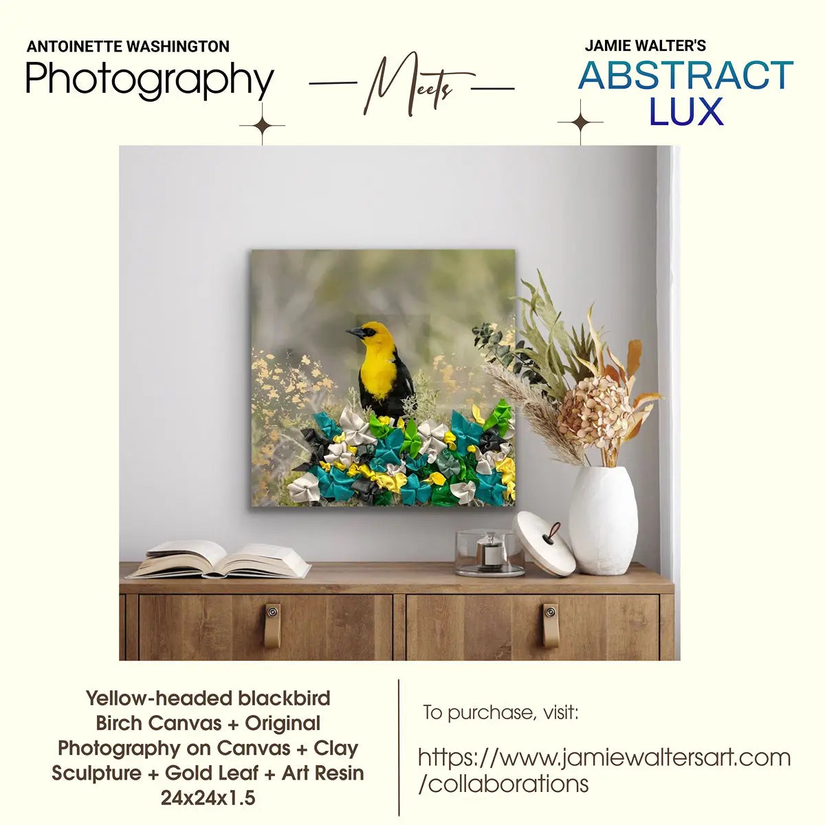 Wild Luxe Collab - Yellow-headed Blackbird Antoinette Washington Photography