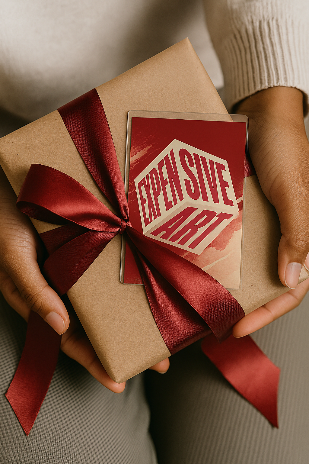 Expensive Art - Bold Statement Art Crimson & Cream Edition