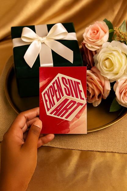 Expensive Art - Bold Statement Art Crimson & Cream Edition