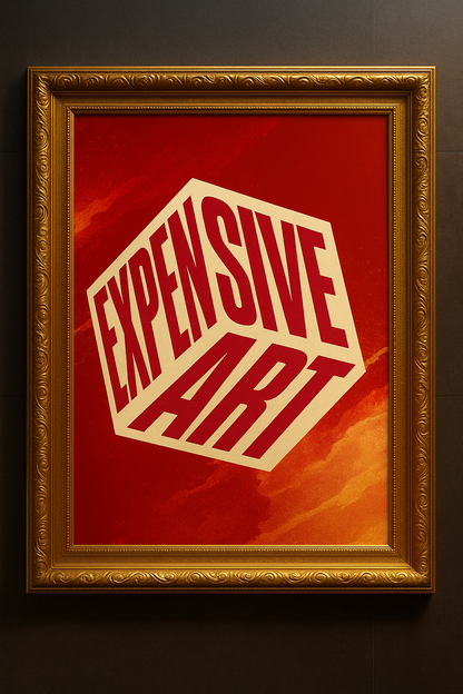 Expensive Art - Bold Statement Art Crimson & Cream Edition