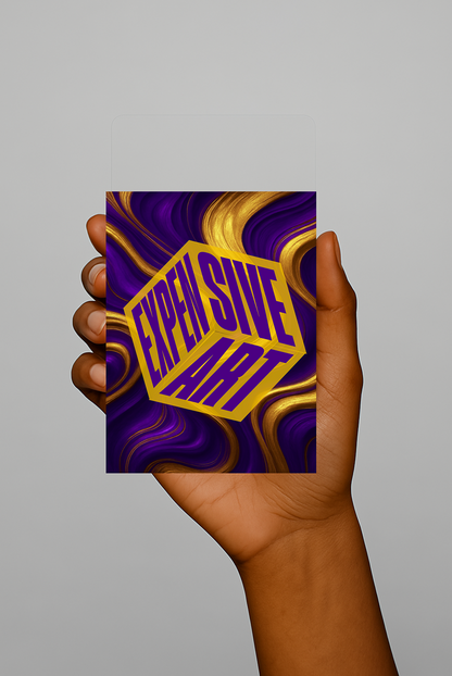 Expensive Art - Bold Statement Art Purple & Gold Edition