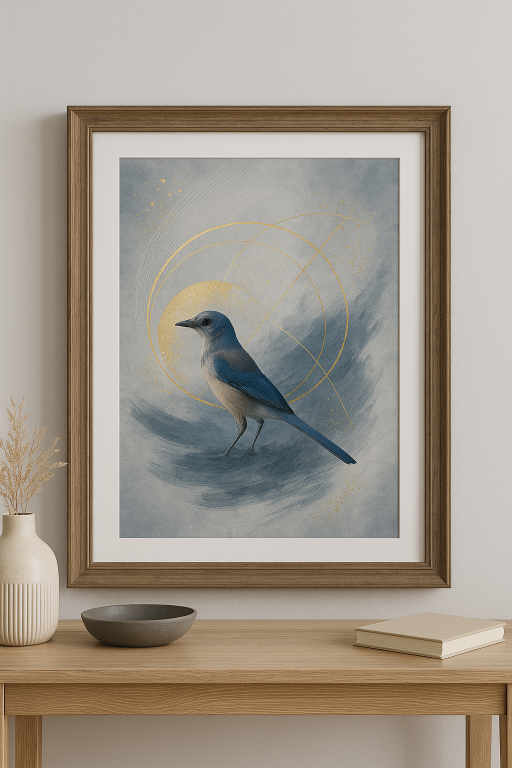 Echoes in Blue – Mixed Media Wall Art Print