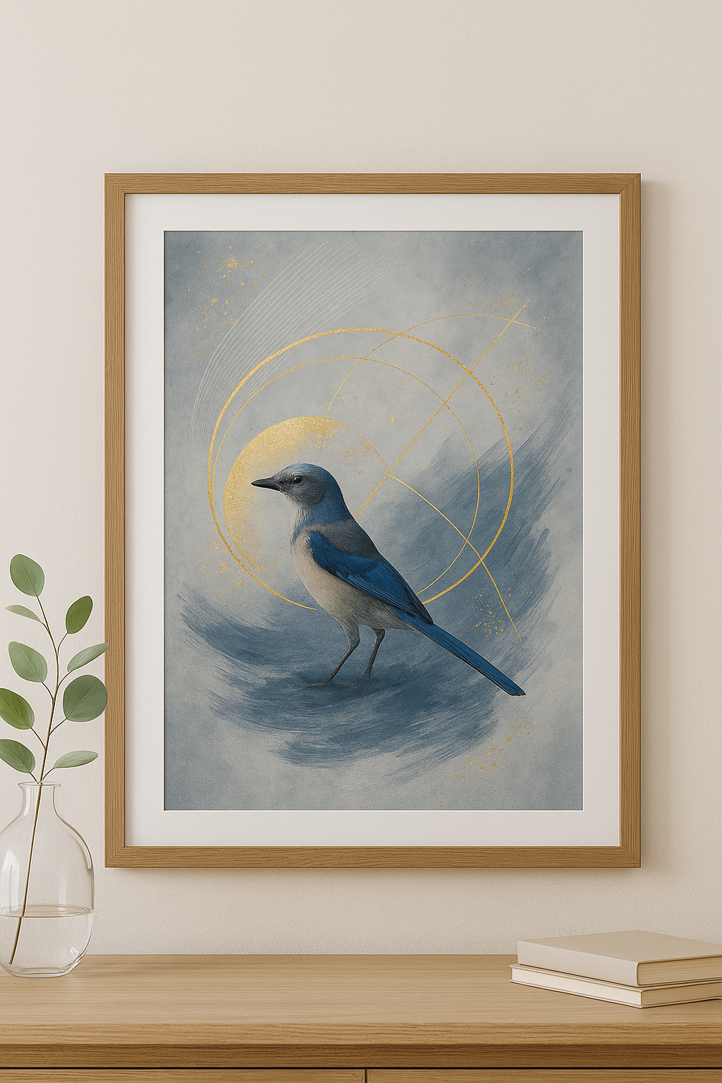 Echoes in Blue – Mixed Media Wall Art Print