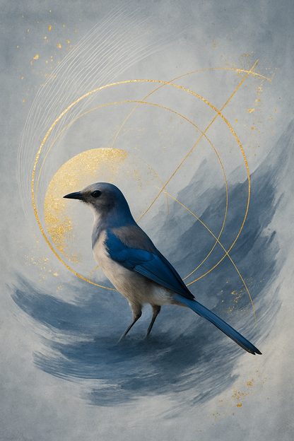 Echoes in Blue – Mixed Media Wall Art Print