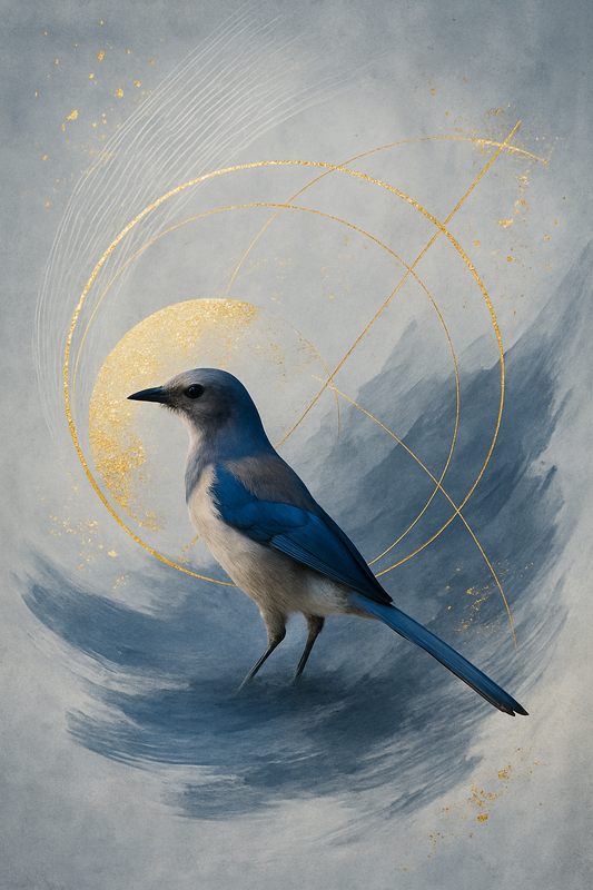 Echoes in Blue – Mixed Media Wall Art Print