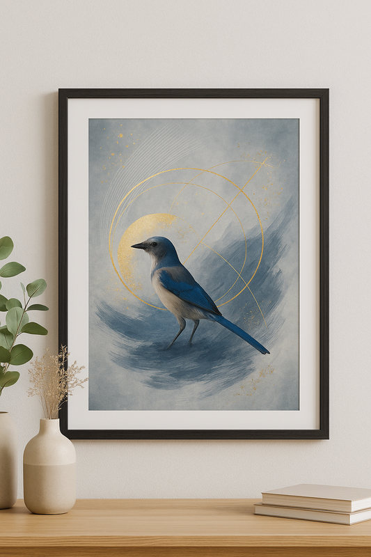 Echoes in Blue – Mixed Media Wall Art Print