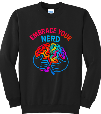 Embrace Your Nerd Fleece Crewneck Sweatshirt