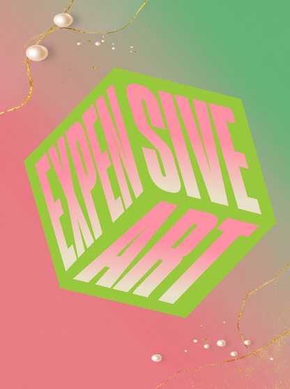 Expensive Art - Bold Statement Art Apple & Pink Edition