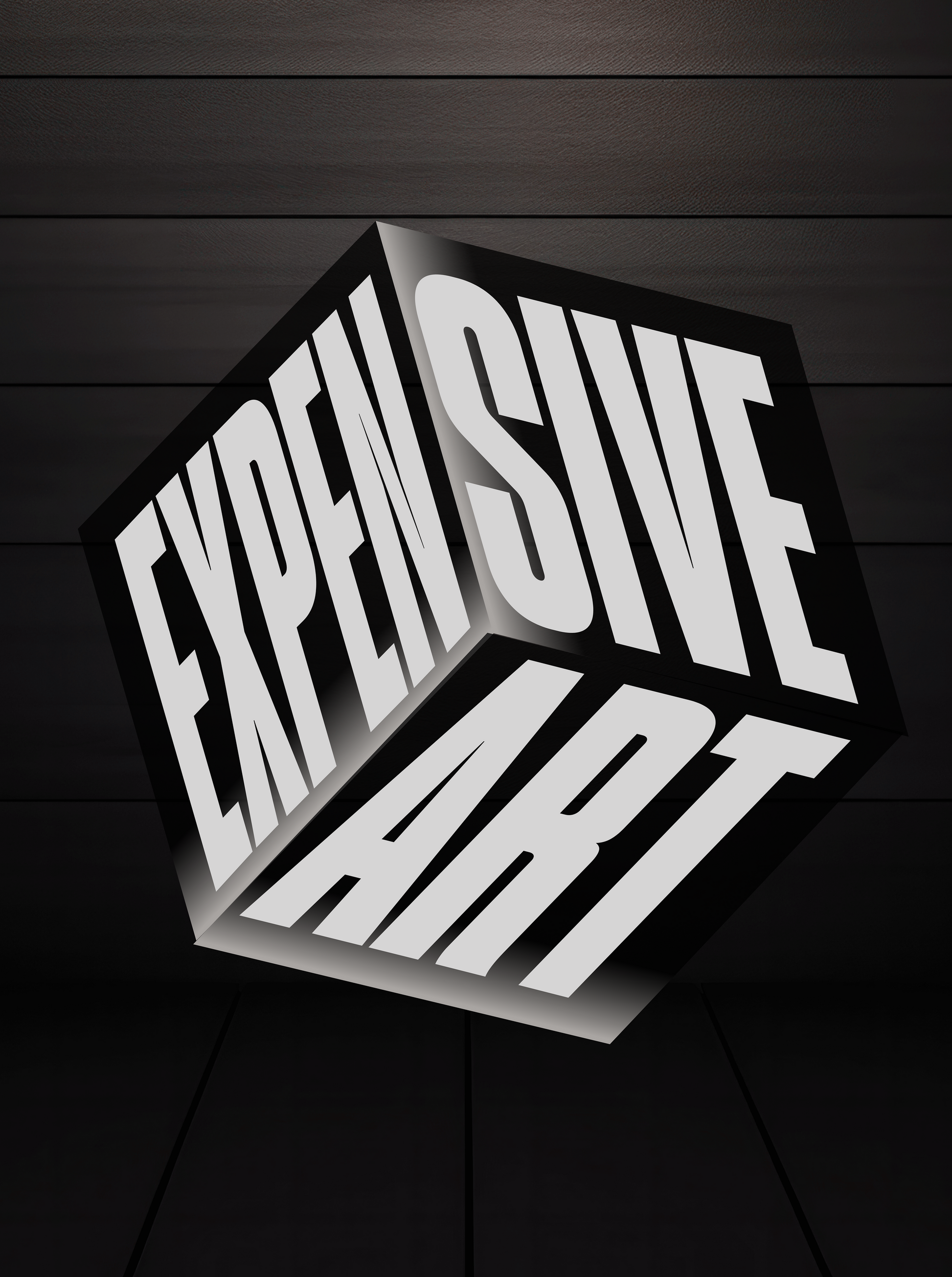 Framed Greetings Expensive Art - Bold Statement Poster Wall Art (Black Edition) Aluminum-Photo-Panel-14x11