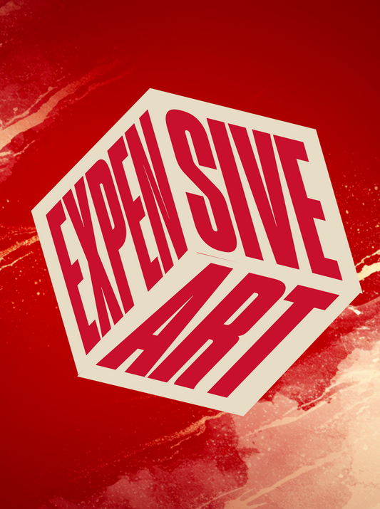 Expensive Art - Bold Statement Art Crimson & Cream Edition