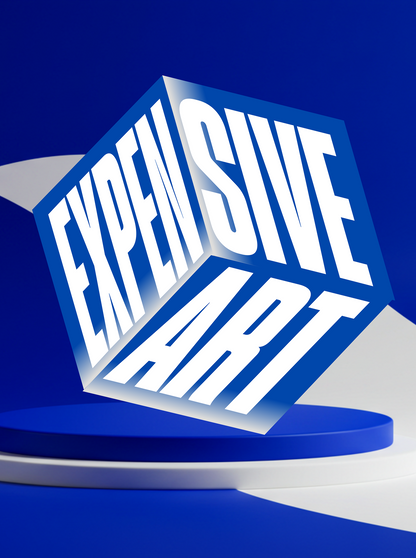 Expensive Art - Bold Statement Art Royal & White Edition