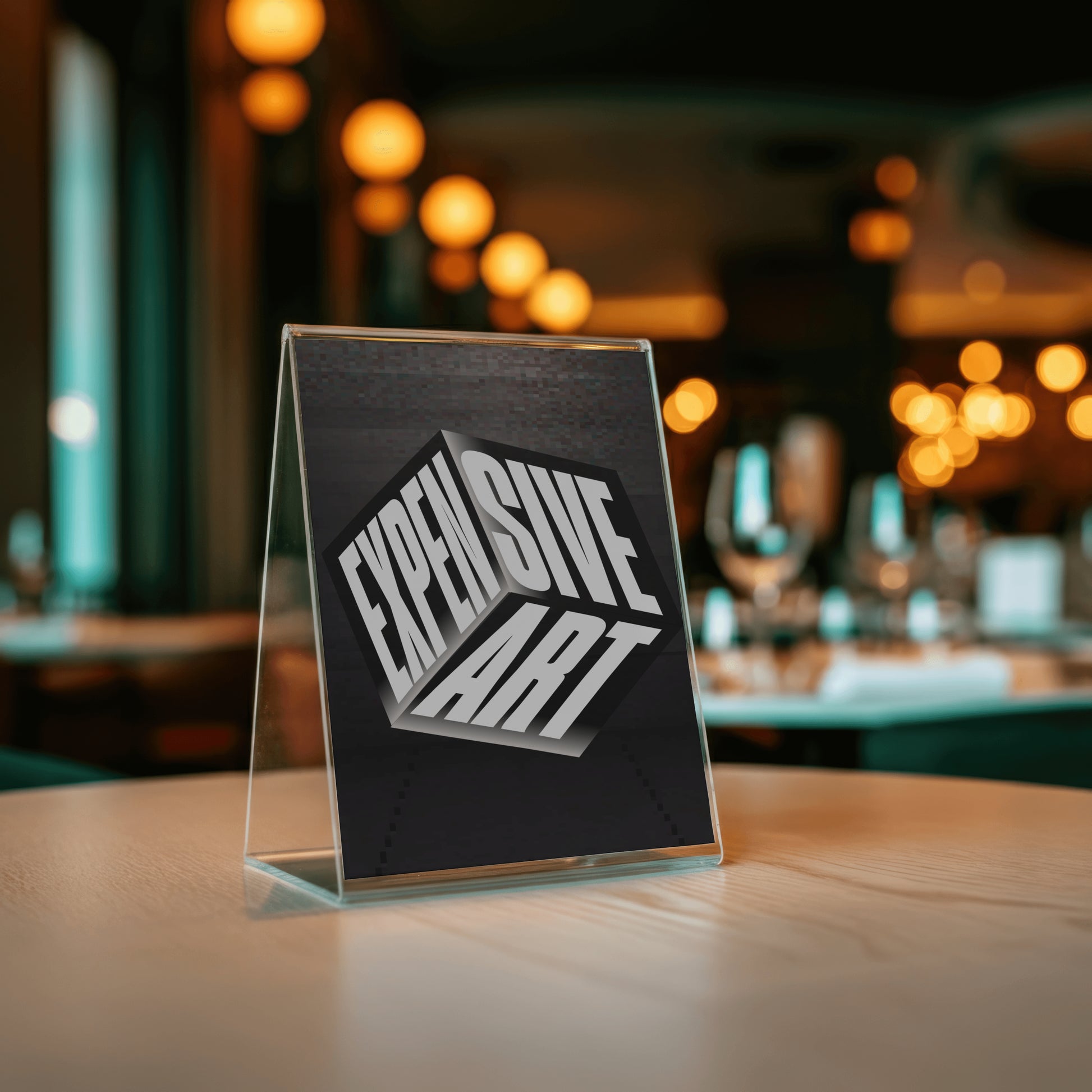 Framed Greetings Expensive Art - Bold Statement Poster Wall Art (Black Edition) 