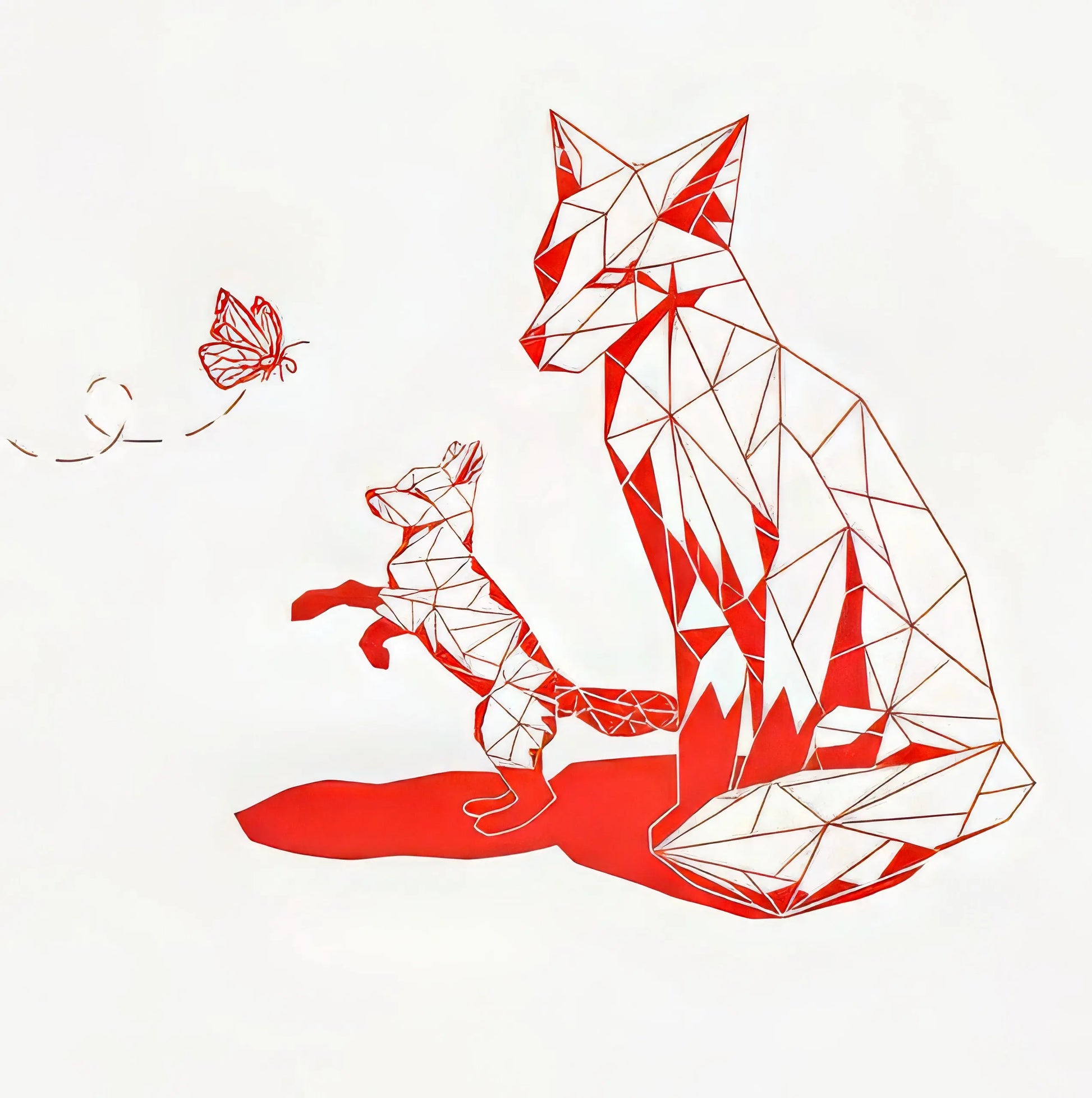 Geometric Wolf - Short Sleeve Tee Kate Lawson