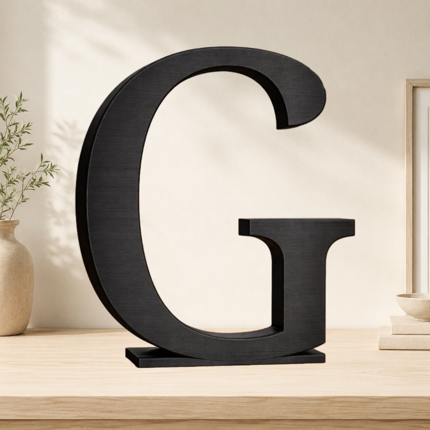 Large Freestanding Serif Letter — 9-Inch Decorative Accent