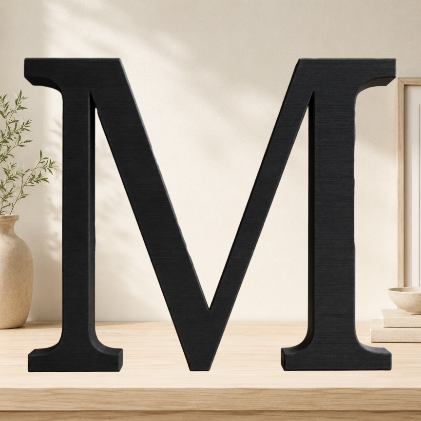 Large Freestanding Serif Letter — 9-Inch Decorative Accent