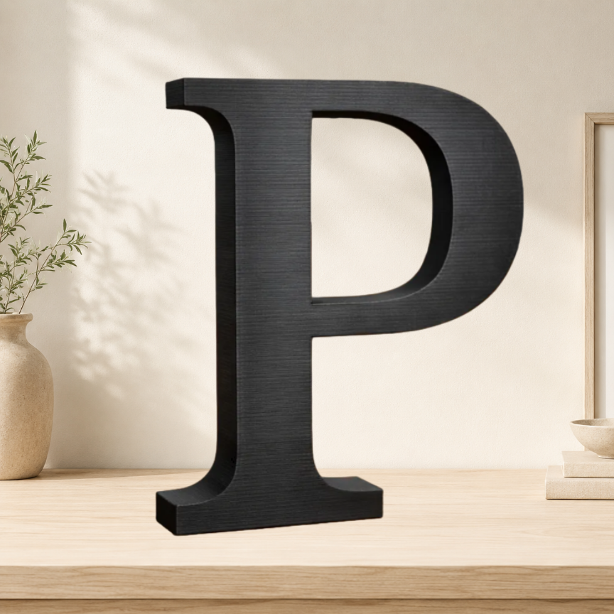 Large Freestanding Serif Letter — 9-Inch Decorative Accent