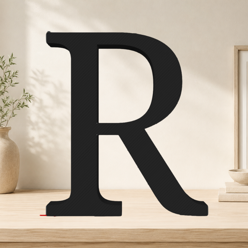 Large Freestanding Serif Letter — 9-Inch Decorative Accent
