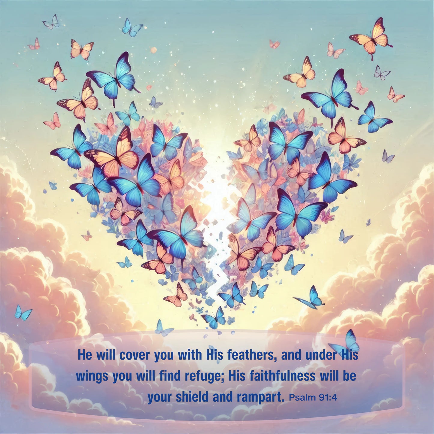 "Eternal Wings" Memorial Print – A Soaring Tribute to Love & Remembrance Framed Greetings