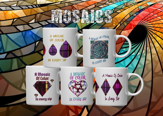 Mugs Mosaics of Color Framed Greetings