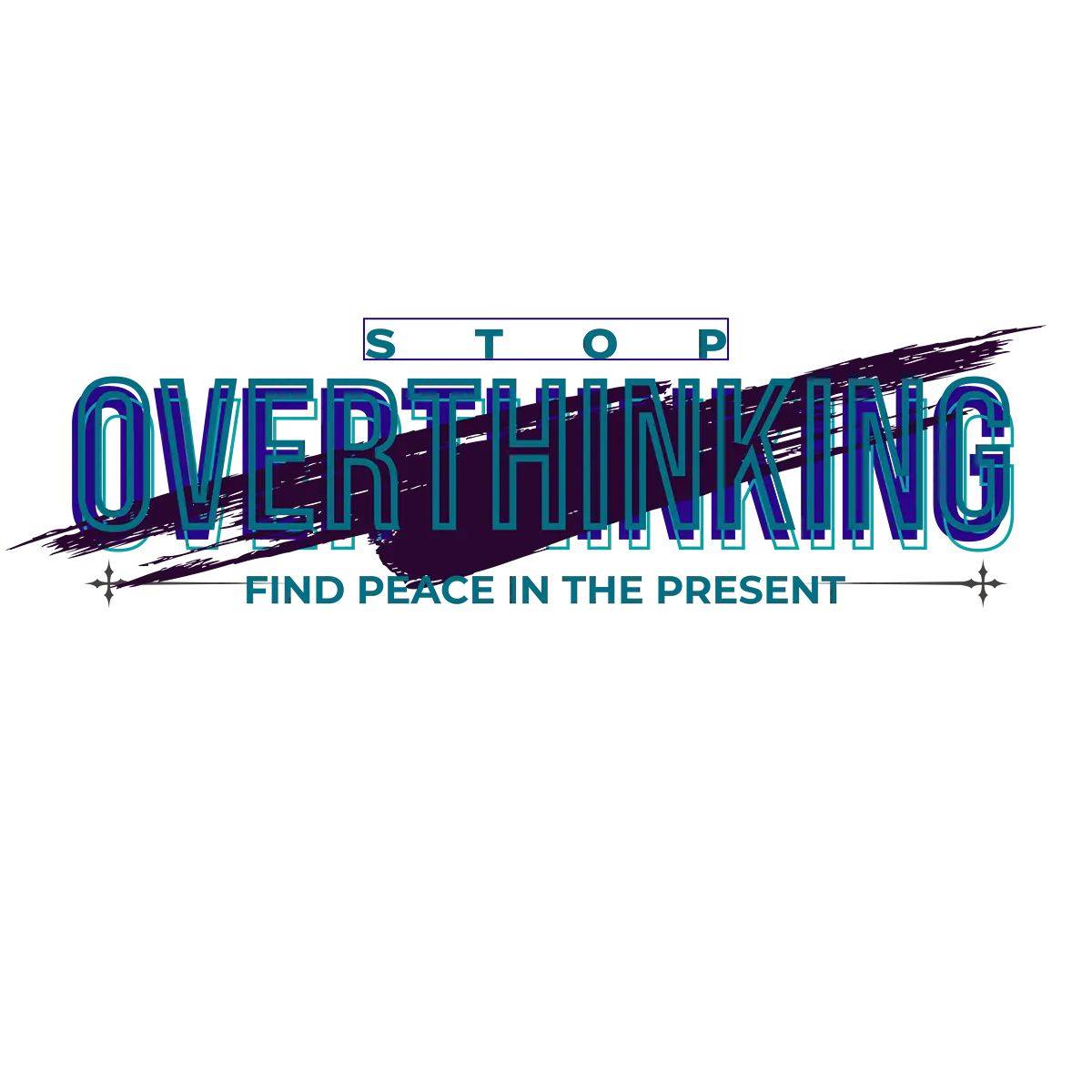 Stop Overthinking Short Sleeve Tee Framed Greetings