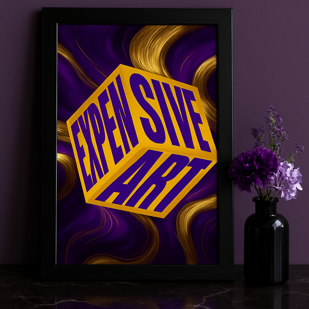 Expensive Art - Bold Statement Art Purple & Gold Edition