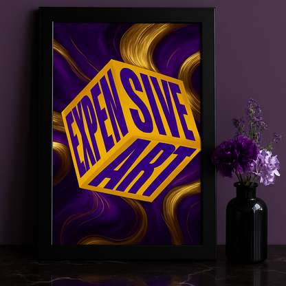 Expensive Art - Bold Statement Art Purple & Gold Edition