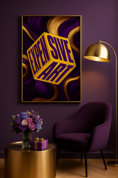 Expensive Art - Bold Statement Art Purple & Gold Edition