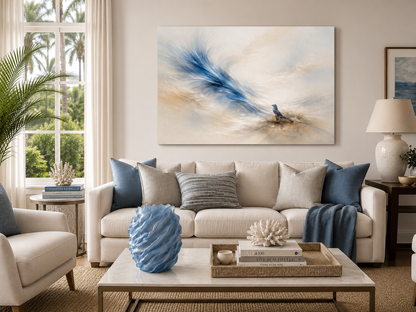 Sandy Feathers – Mixed Media Fine Art Print