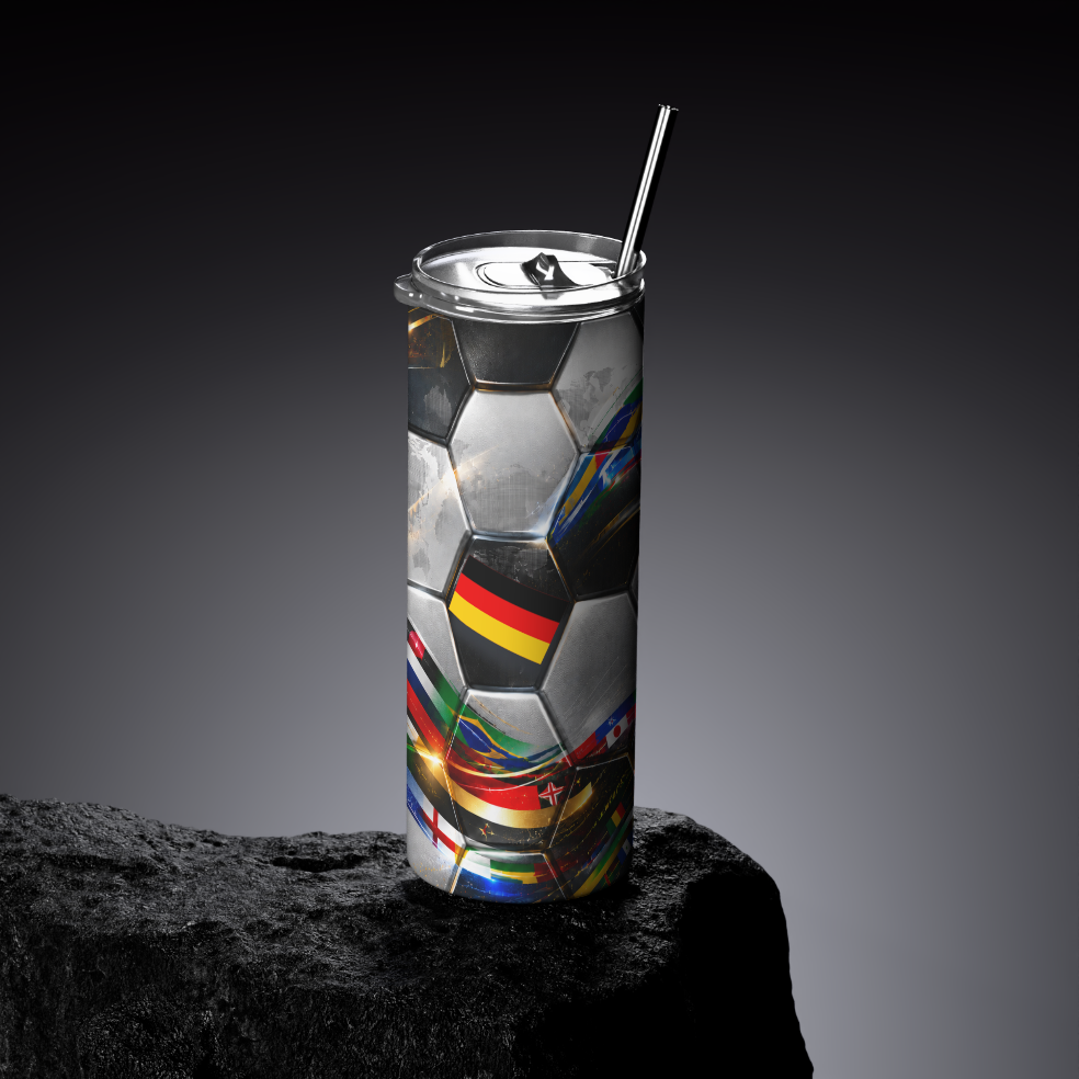 World of Kicks Soccer 20 oz Skinny Tumbler
