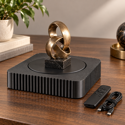 Decorative Rotating Art Display Turntable with Remote