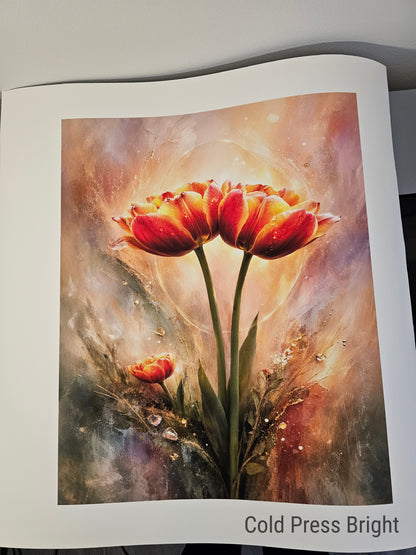 Standing in Warmth – Mixed Media Fine Art Print