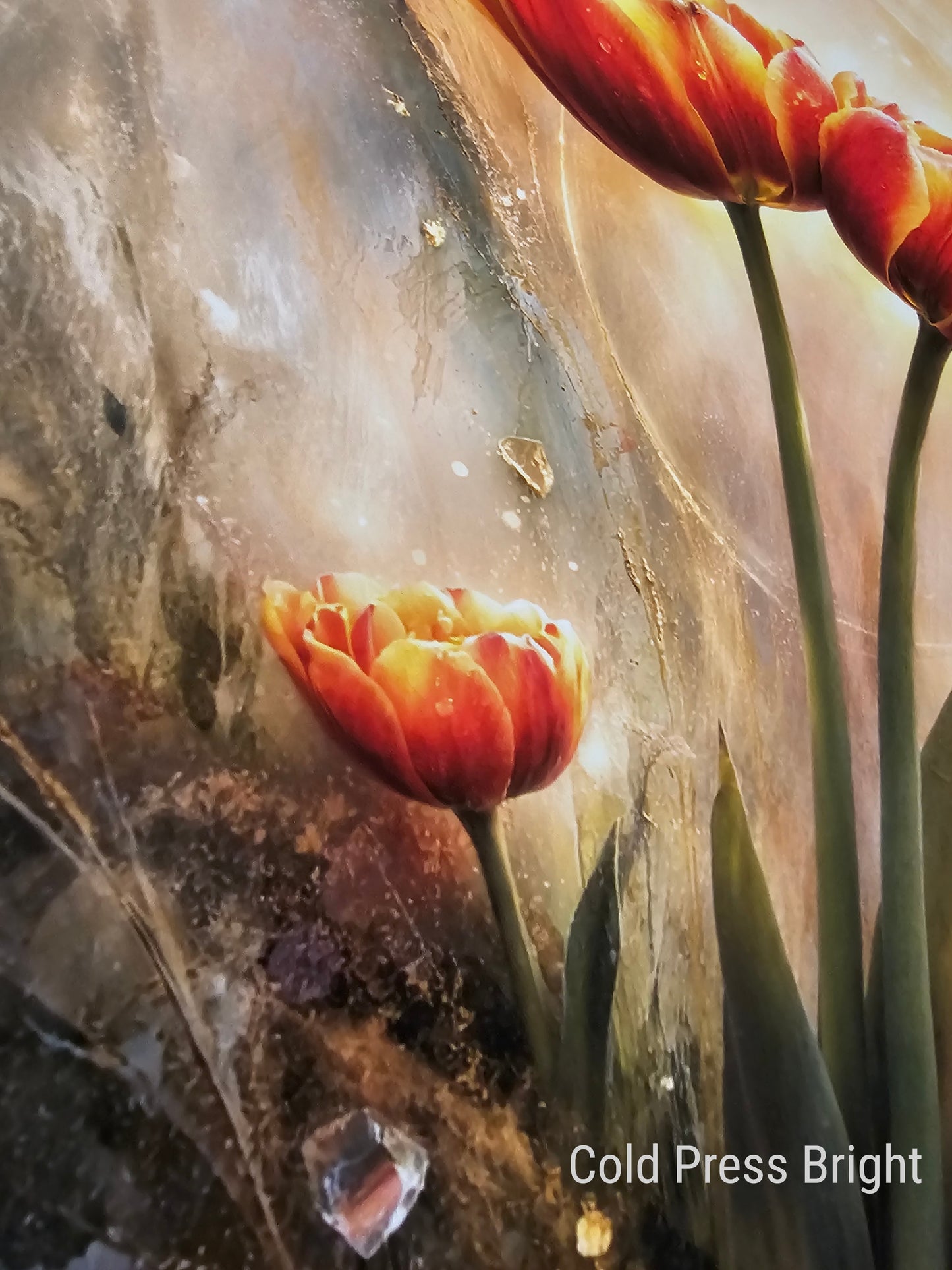 Standing in Warmth – Mixed Media Fine Art Print